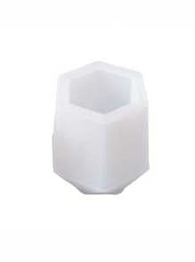 1pc Hexagon Shape Silicone Mold, Hexagon Storage Box Resin Mold - Pen Holder Mold, Storage Cup Silicone Mold, Succulent Plant Pot Mold, Epoxy Resin Art Mold