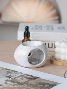 1 pieza Quemador de incienso de estilo retro y creativo, horno de aromaterapia de cerámica avanzada para uso en oficina y hogar, quema de aceites esenciales, café molido y incienso seco - Blanco - Ver 6