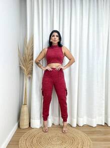 Women Two-Piece Outfits - Đỏ - Xem 1