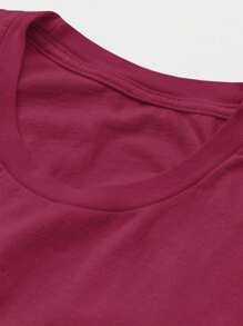 Men T-Shirts - Màu Đỏ Sâu - Xem 4