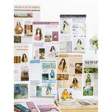 Libro de pegatinas para niña, 10 hojas/set con 6 estilos para diario y álbum de recortes DIY - Gris - Ver 6