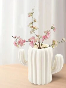 1 件花瓶，清新家居装饰品，简约几何塑料花瓶，可放置干花、钢笔、桌面收纳盒、多功能花架、桌面装饰