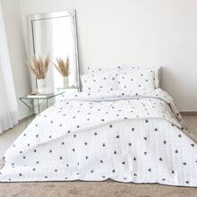 Complete Sheet Set Single Double Queen King Percale 150 Thread Count Printed Essencialle - 紅心PB - 查看 4