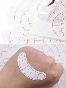 35 /70pairs Of Eyelash Extension Positioning Stickers, Eye Exercise Pads, Eyelash Mapping Paper Patches, Dedicated Eyelash Extensions - White - View 6