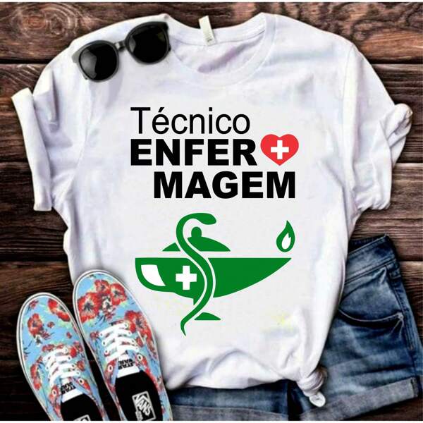 Camisa Enfermagem 1003 Camiseta T-Shirt Blusa T.