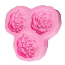 1個牡丹矽膠模具，適用於婚禮蛋糕和杯子蛋糕裝飾、肥皂、樹脂、黏土、糖果、巧克力和餡料製作工具 - 粉色 - 查看 5