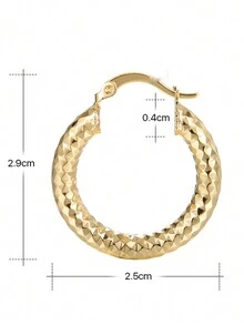 Minimalistas pendientes de moda para superficie cóncava-convexa versátil - Amarillo Oro - Ver 3