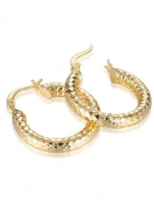 Minimalistas pendientes de moda para superficie cóncava-convexa versátil - Amarillo Oro - Ver 5