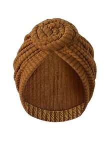 1 peça Chapéu/Cachecol envolvente elástico feminino em cores sólidas/multi-cores, novo Beanie com Nó Retrô, Faixa de cabeça Europeia e americana elegante e versátil, mantém aquecido