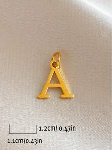 1 Peça Pingente Inicial banhado em ouro em aço inoxidável, banho a vácuo antidesbotamento, para fazer pulseiras e colares DIY