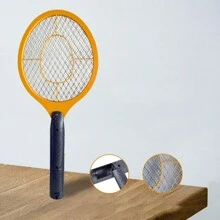 One Battery-Powered Fly Swatter, A Household Electric Mosquito Swatter Suitable For Dormitories. It Is Small And Portable, Suitable For Car And Outdoor Use. It Is A Lightweight Small Outdoor Mosquito Repellent And Electric Mosquito Swatter (Without Battery).