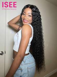 ISEE HAIR Wear Go 6x4 HD Lace Glueless Deep Wave Wigs Natural Color 180% 16-30 Inch Lace Closure Wigs Pre-Plucked & Pre-Cut With Natural Hairline Daily Use For Women - SNatural - View 1