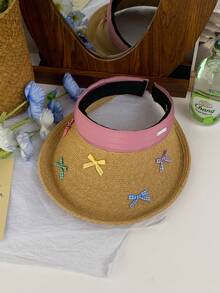 Boho 1 Nơ Mũ Rơm Dệt Chống Nắng Cho Nữ, Mũ Đi Biển Mùa Hè, Mũ Chống Nắng, Hợp Thời Trang - Nhiều màu - Xem 5