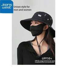 夏季露營帽，防紫外線戶外透氣帽，寬邊遮陽帽適用於登山 - 彩色 - 查看 9