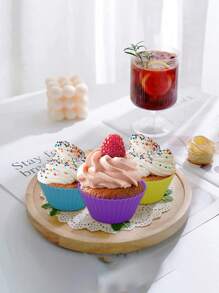 12 Piezas, Moldes De Silicona Reutilizable Para Cupcakes - Perfecto Para Hornear Muffins, Pasteles Y Más!