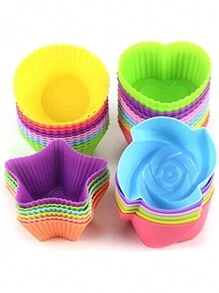 12 Piezas, Moldes De Silicona Reutilizable Para Cupcakes - Perfecto Para Hornear Muffins, Pasteles Y Más!