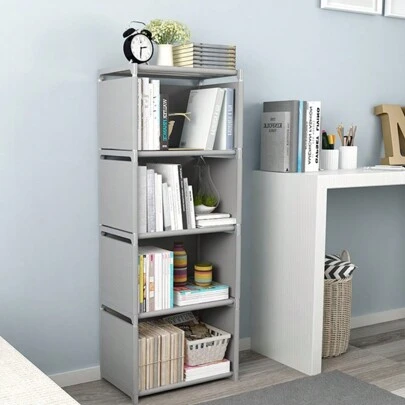 Mehrstufiges Bücherregal für den Boden, Büro Schreibtisch Organizer Aufbewahrungsschrank, Bücherschrank für den Schreibtisch, Kinderbücherregal, Wohnzimmer Aufbewahrungsregal, Bücherregal für das Schlafzimmer