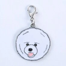 1pc Bulldog Keychain Animals Dogs Pendants Jewelry Making DIY Tag Handmade Crafts Charms Lovely Dog Jewelry Gifts Car Accessories Bag Charm