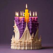 Customized Design Luxury Castle Candle Silicone Mold 3D Aromatherapy Candle Gypsum Silicone Candle Making - White - View 1