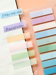 1包含200張PET粘貼式索引標籤，透明塑料索引標籤帶標籤，用於分類和紀要的理想選擇，適用於辦公室和學生文具用品 - 彩色 - 查看 5