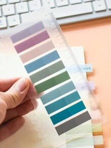 1包含200張PET粘貼式索引標籤，透明塑料索引標籤帶標籤，用於分類和紀要的理想選擇，適用於辦公室和學生文具用品 - 彩色 - 查看 3