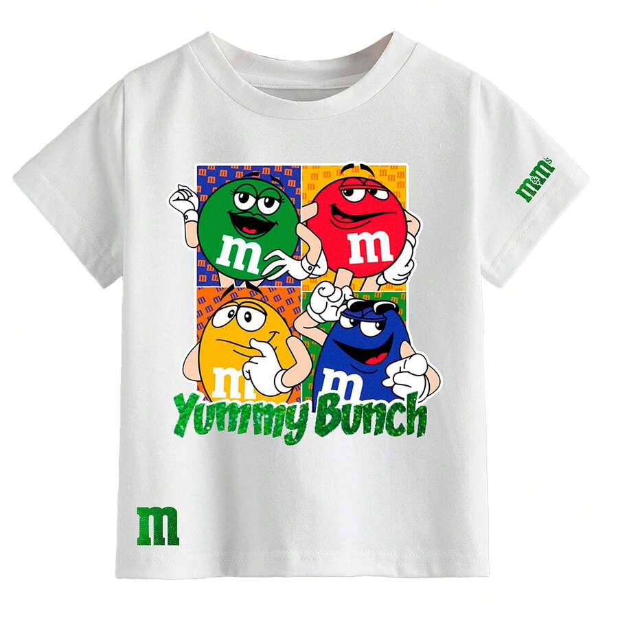 Niños camiseta m&m´s colores - Blanco - Ver 1