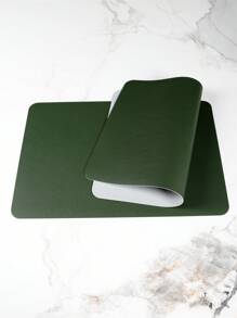 1pc/2pcs Double-Sided Rectangle/Oval Leather Placemats Waterproof & Non-Slip Placemats And Coasters  For Kitchen Dining, Multifunctional Table Mats For Home Table,Conference,Restaurant,Coffee Shop - Multicolor - View 9