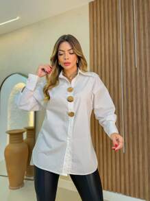 Women Blouses - 白色 - 查看 1