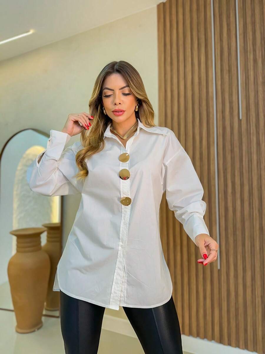 Women Blouses - 白色 - 查看 1