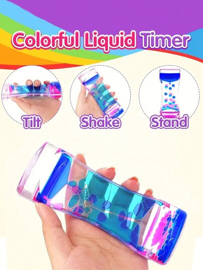 Liquid Motion Bubbler, Liquid Bubbler, Timer For Sensory Play, Fidget Toy - Stress Management - Cool Desk Decor Halloween/Thanksgiving Day/Christmas Gift Easter Gift
