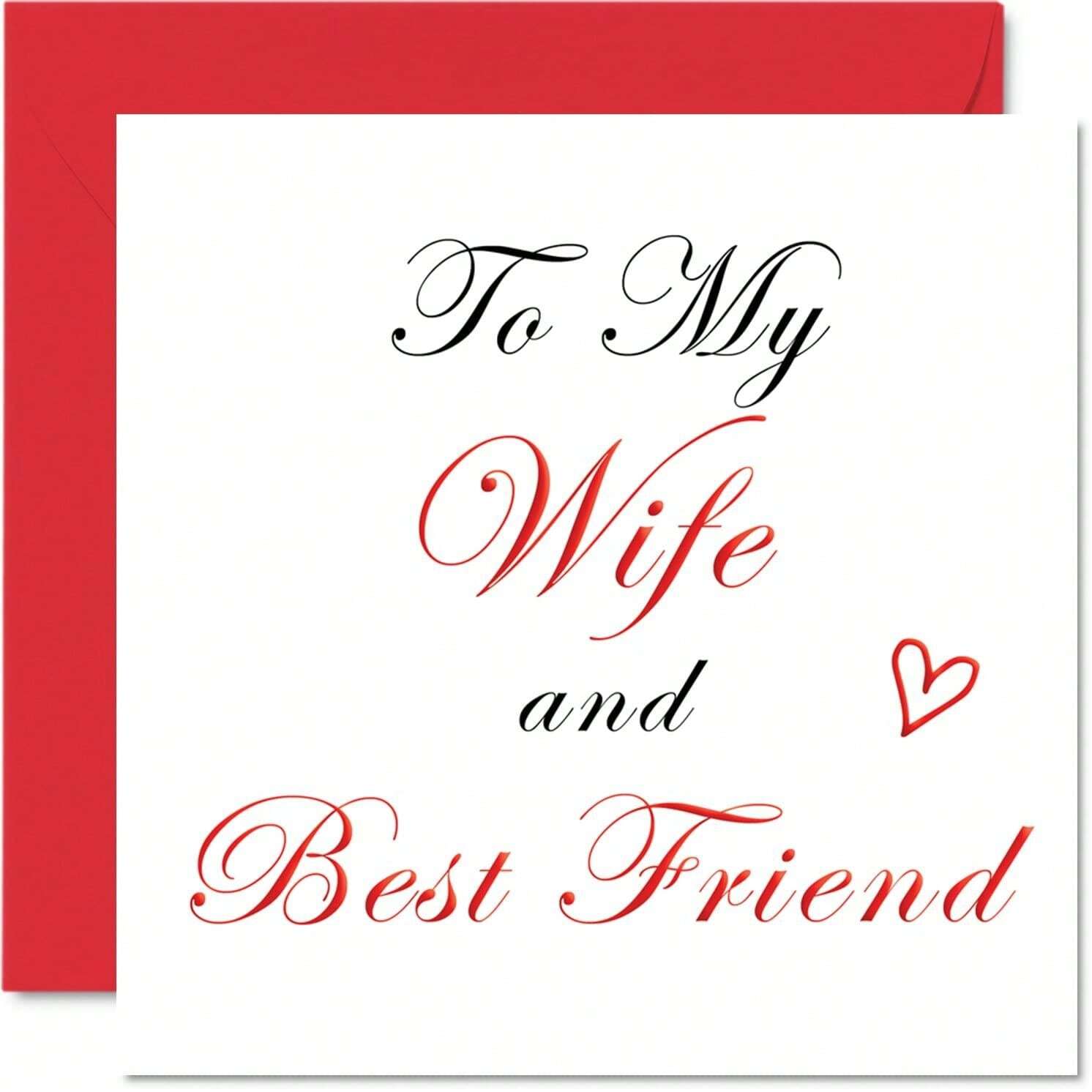 Tarjetas de cumpleaños especiales para esposa Mejor amiga Tarjeta