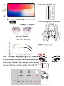1 Pair Women's Heart-Shaped Metal Frame Tinted Lens Glasses, Suitable For Vacation, Outdoor, Beach, Summer And Other Occasions. An Essential Item For Beach And Seaside, Also An Ideal Choice For Women's Autumn/Winter Outfits, Business Casual, Valentine's Day Gifts, Summer Beach Vacation, And Outdoor Travel. - 金色 - 查看 10