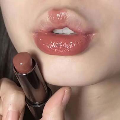 Waterproof Moisturizing Mirror Finish Reddish-Brown Lipstick/Lip Gloss, Romantic Gift For Valentine Day