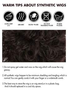 16 Inch Shawl Large Wave Roll Chemical Fiber Hair For With Bangs Fashion Men Synthetic Wig For Daily Or Holiday Party Halloween Costume Party Wear