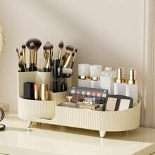 1pc Rotating Makeup Brush Holder, Desk Organizer For Makeup Brushes, Eyebrow Pencils, Pens; Great Stationery Storage Box For Classroom And Art Studio, Holiday Gift,For Holiday Beach, Bathroom Collection, Bedroom Collection, Large Capacity - One Size - View 16