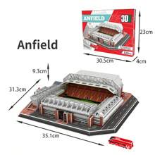 A Large 3D Paper Stadium Puzzle Model For Passionate Football Fans To Fight With Your Home Team,Football,Liverpool,Qatar