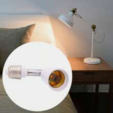 2 Pack E26/E27 Light Socket Extender Screw Base Light Converter Socket Extender - trắng - Xem 8