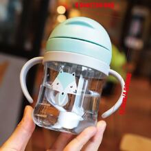 1pc Baby/Children's Learning Drinking Bottle, 250ml Water Cup/Infant Bottle With Straw