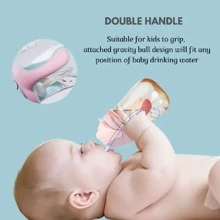 1pc Baby/Children's Learning Drinking Bottle, 250ml Water Cup/Infant Bottle With Straw