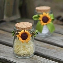 100pcs, DIY Simulation Sunflowers With Stems - Perfect For Gift Bags, Candy Boxes, And Mini Bouquets - Realistic Paper Flowers For Any Occasion Party Decor Supplies, Valentine Day, Gift Gifts Birthday Graduation