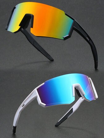 2pcs Packable Multicolor Couple Eyeglasses For Outdoor Activities Beach Accessories Glasses Shades For Summer Beach Vacation,Outdoor,Travel