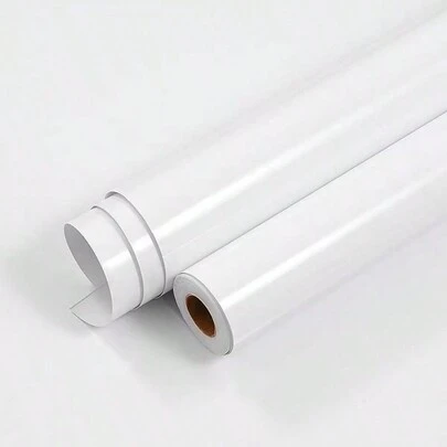 White Contact Paper For Countertops Removable Contact Paper White Peel And Stick Wallpaper Waterproof Easy To Clean Vinyl Roll Decorative Kitchen Cabinet Table Closet,Renovation Stickers Peel Wall Panels,Wall Paper, Wallpapers,Spring Decoration Items Refresh Your Home,Rama Decoration Stickers
