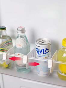 冰箱飲料分隔器家用冰箱食品分隔器家用冰箱儲物分隔器白色 - 白色 - 查看 3