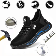Shoes With Steel Toe, Anti-Crush, Anti-Piercing, Suitable For Sports And Work - Black - View 1