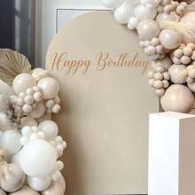 Happy Birthday Decal For Balloon Arch,Balloon Arch Backdrop Decorations,Happy Birthday Party Decorations, Happy Birthday Decal Sign For Arch Ideas (HB Decal),Christmas - Mocha Brown - View 3