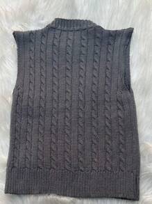 Women Knit Tops - 深灰色 - 查看 2