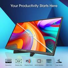SCEPTRE Kado 15.6" Portable Monitor IPS 1920x1080 HDMI-Compatible Dual USB Type-C Plug & Play Second Display For PC/Laptop/Tablet/Mobile/Dex/Xbox/PlayStation/Switch/Steam Deck Ergo Stand Built-In Speakers (K165W-FPNT Series)