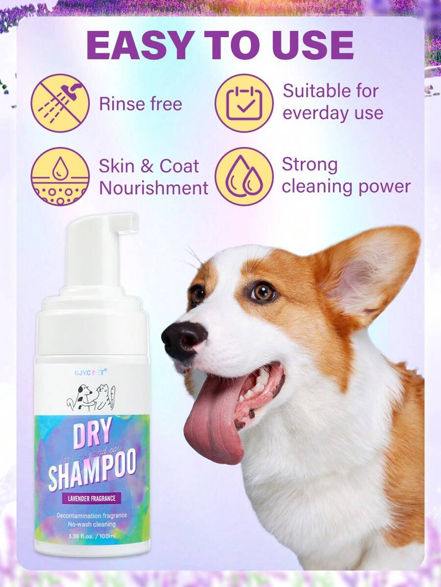 Waterless Foaming Shampoo For Dogs & Cats Natural Pet Shampoo Dry Shampoo For Bathless