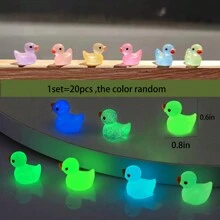 20pcs Luminous Mini Resin Frog Micro Landscape Ornaments, Little Small Frogs Glow In The Dark Tiny Resin Frog Figures Bulk For DIY Dollhouse Decor Micro Fairy Garden Landscape Aquarium Toys - Multicolor - View 11