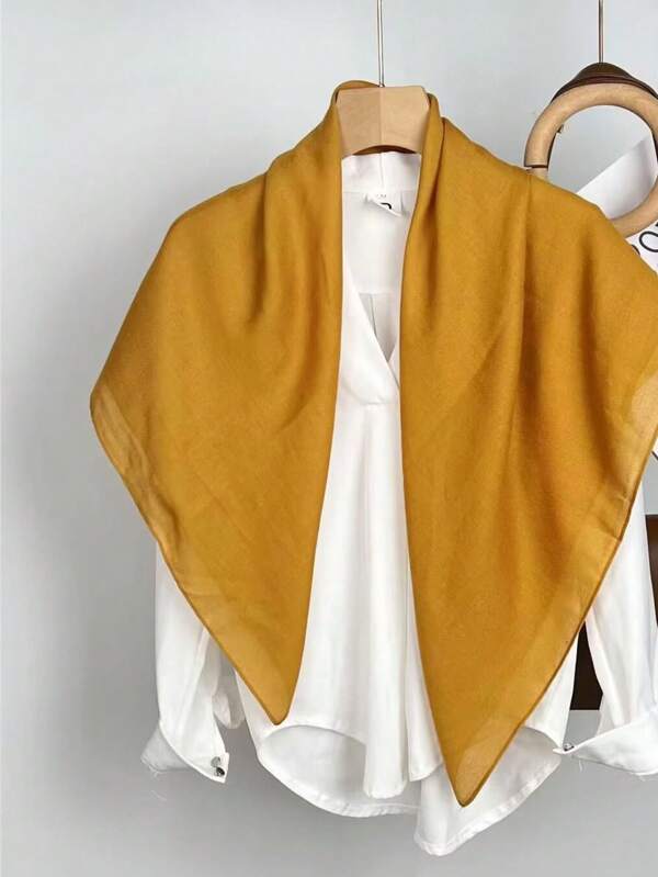 Women's Fashionable And Elegant Solid Color Scarf For Casual Daily Wear And Comfortable Home Stay, Perfect For Vacation And Photography, Spring/Summer New Arrival